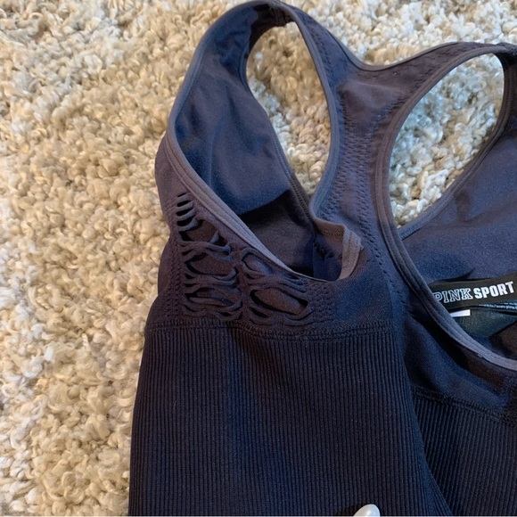 Victoria’s Secret Pink Sports Top Black Grey Ombré Size XSmall - Picture 5 of 6